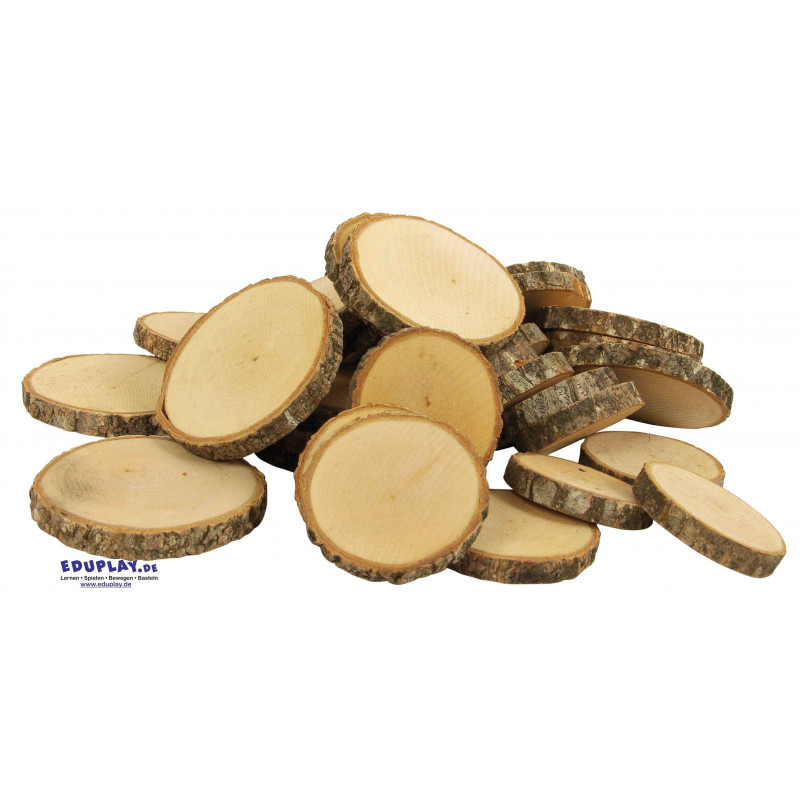 4260586152593 - 1KG RONDELLES BOIS NATUREL 6 À 9CM