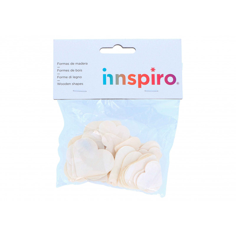 8428885391914 - 70 COEURS BOIS NATUREL TAILLES ASSORTIES