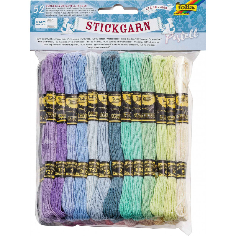 4001868108781 - 52 FILS A TRICOTER COTON 8M COLORIS PASTELS