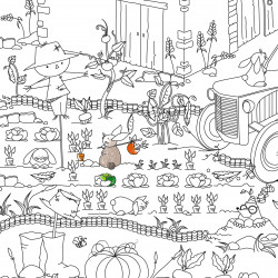 3592930011890 - LA FERME COLORIAGE G?ANT 120X80CM