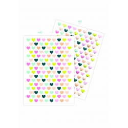 3609510911874 - 2720 GOMMETTES MÉTALISÉES COEURS COLORIS ASSORTIS