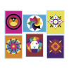 8436048100051 - 6 CARTES AUTOCOLLANTES À DÉCORER THÈME MANDALA