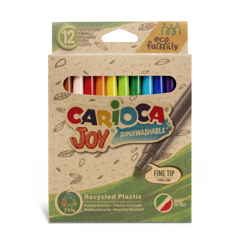 800311434625 - CARIOCA ECO 12 FEUTRES COLORIS ASSORTIS