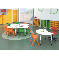 - TABLE RONDE MÉTAL Ø 95CM MATERNELLE