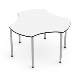 - TABLE HEXAGONALE MÉTAL Ø130CM MATERNELLE