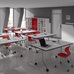 - TABLE PLIANTE AJUSTABLE 140 X 70 CM PRIMAIRE À LYCÉE