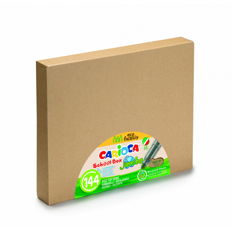8003511428297 - CARIOCA ECO CLASSPACK 144 FEUTRES JUMBO COLORIS ASSORTIS
