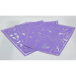 3700010416897 - 4 PLANCHES POCHOIRS MAQUILLAGE CONTES DE FÉE