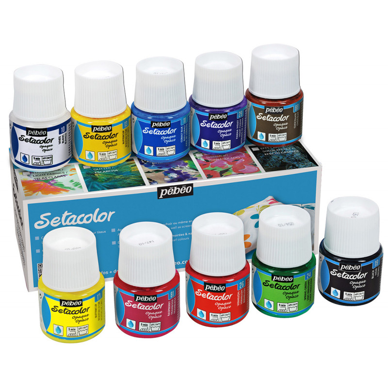 3167862940008 - PEINTURE TISSUS FON??S 10 FLACONS 45ML ASSORTIS
