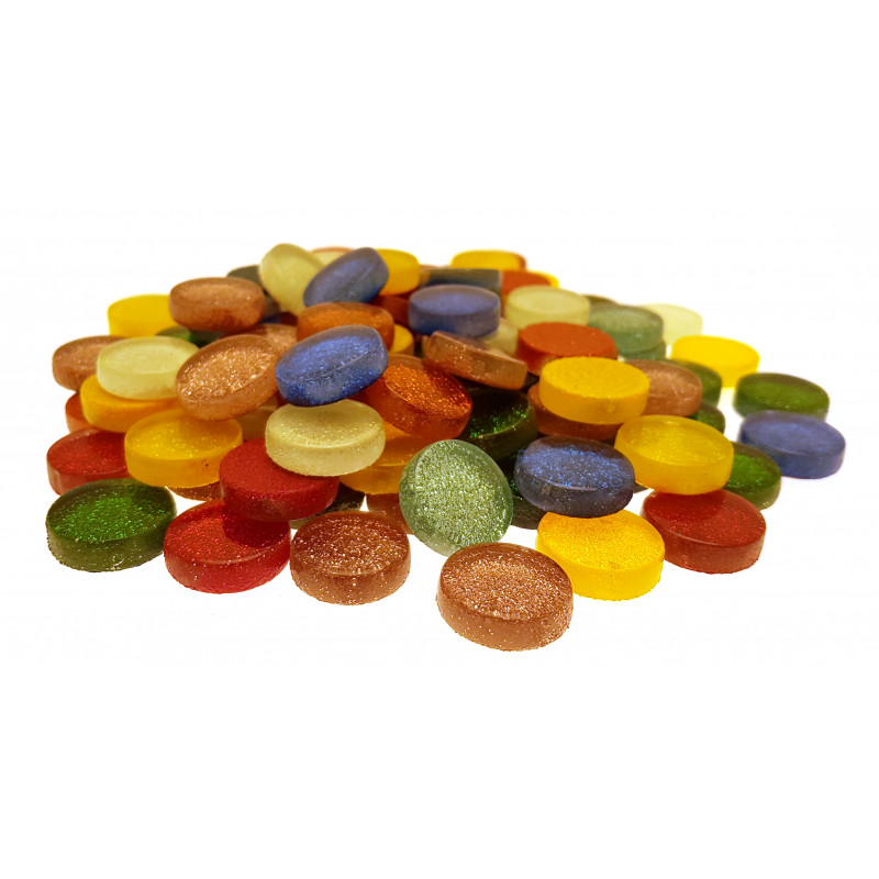 3760002572833 - MOSA¤QUES VERRE RONDES PAILLET?ES POT DE 500G