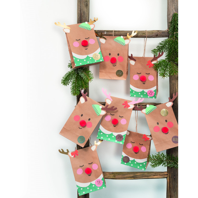 4001868124644 - KIT CALENDRIER DE L'AVENT RENNE AU NEZ ROUGE