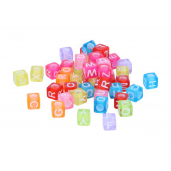 8428885392157 - 300 PERLES LETTRES CARRÉES PASTELS