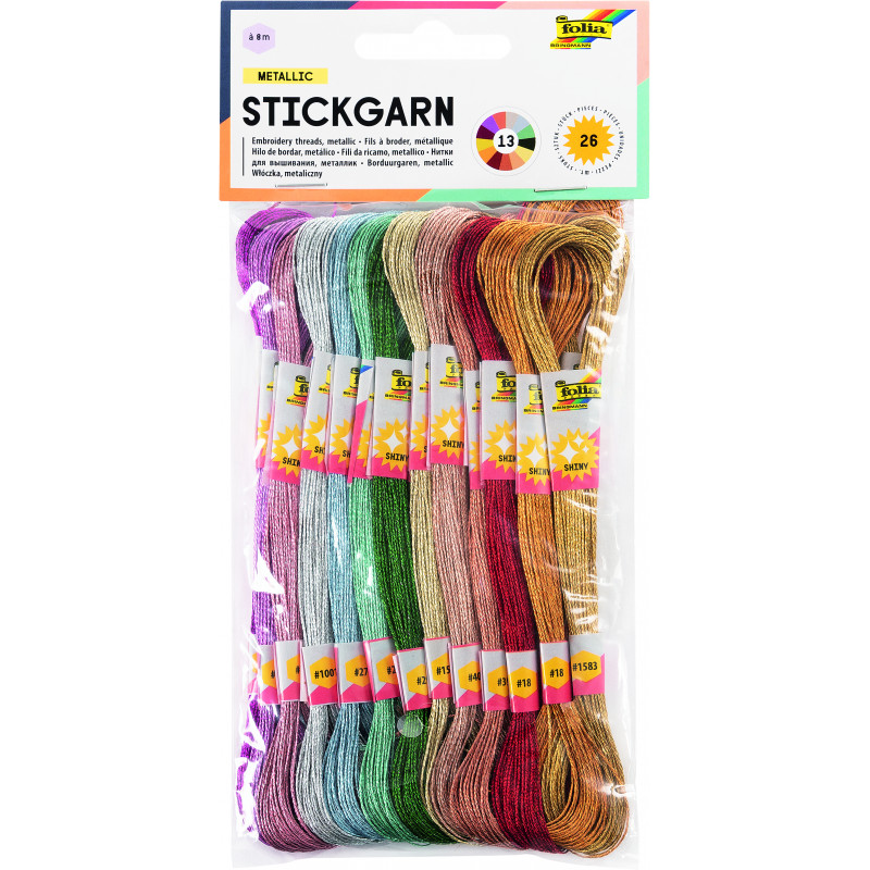 4001868124156 - 26 FILS A TRICOTER 8M COLORIS M?TALLIQUES