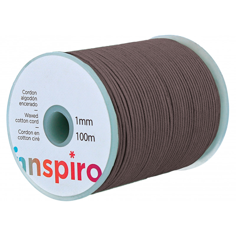 8428885097786 - FIL CORDONS CIRÉ MARRON 100M