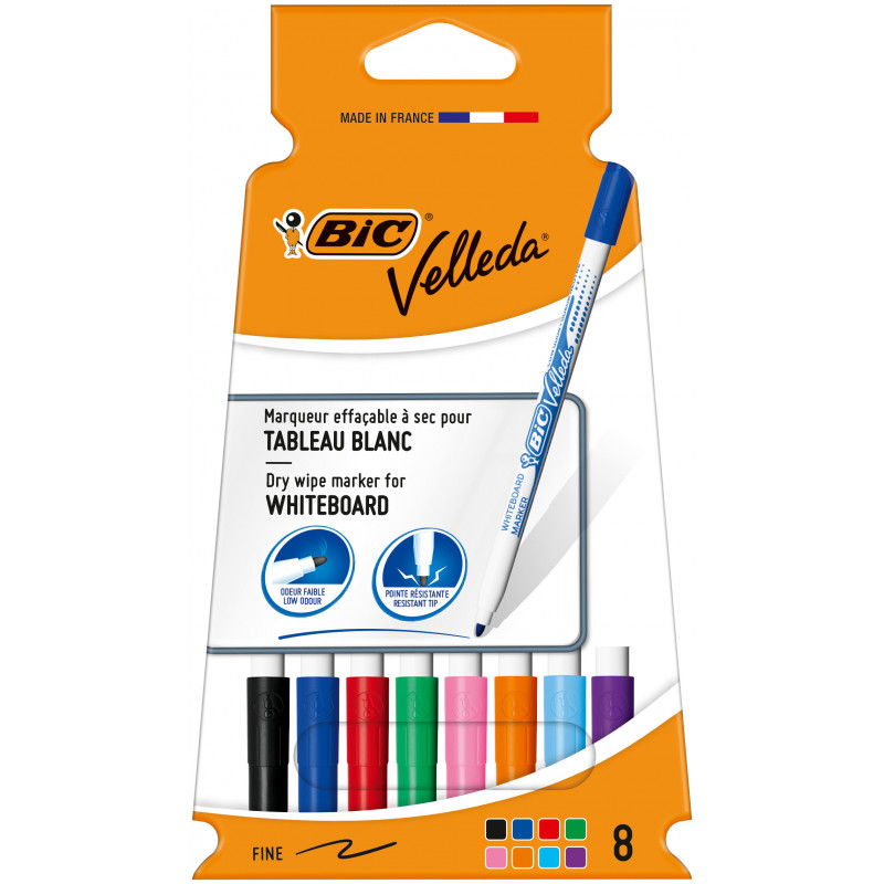3086120057282 - VELLEDA 1721 FIN 8 FEUTRES COLORIS ASSORTIS
