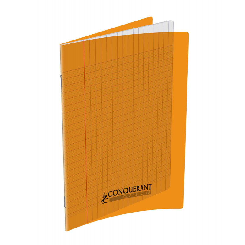 3020120776583 - 10 CAHIERS PP ORANGE 17X22 48P S?Y?S 90G PIQURE