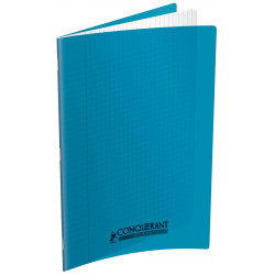 3020120156316 - 10 CAHIERS PP TURQUOISE 24X32 96P S?Y?S 90G PIQURE