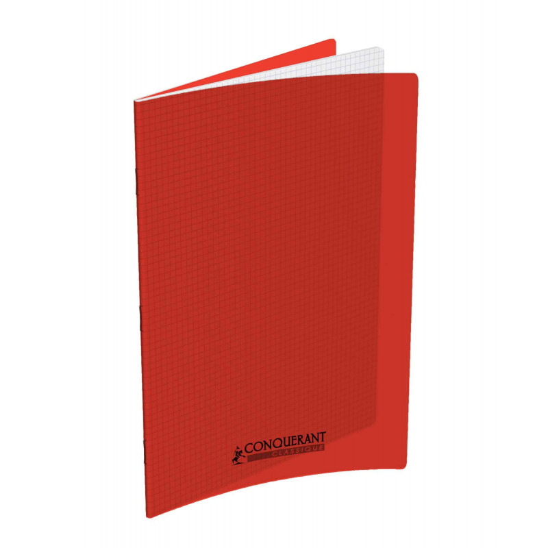 3020120108742 - 10 CAHIERS PP ROUGE 24X32 96P 5X5 90G PIQURE