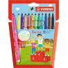- TRIO A-Z POCHETTE 12 POCHETTES DE 12 FEUTRES ASSORTIS DONT 3 GRATUITES