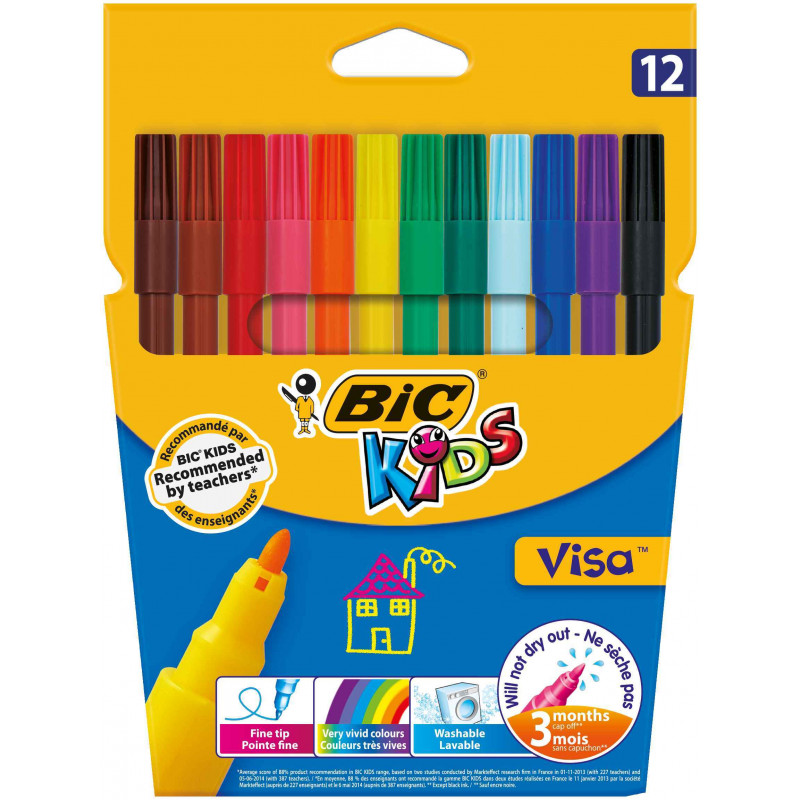 3086123238916 - VISA 880 25 POCHETTES DONT 5 GRATUITES DE 12 FEUTRES COLORIS ASSORTIS