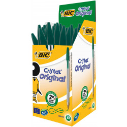- CRISTAL MEDIUM 50 STYLOS BILLES VERT