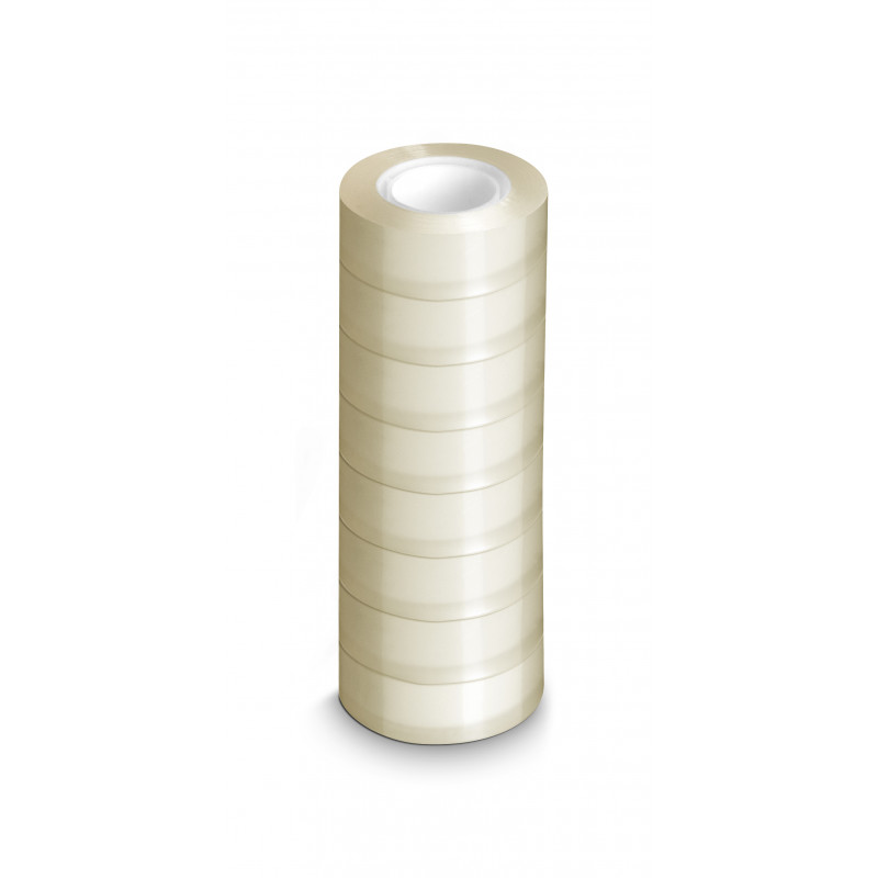 - TOUR DE 8 ADHESIFS TRANSPARENTS 19MMX33M 1ER PRIX