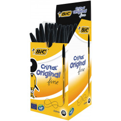 - BIC CRISTAL FINE BO?TE 50 STYLOS BILLE NOIR