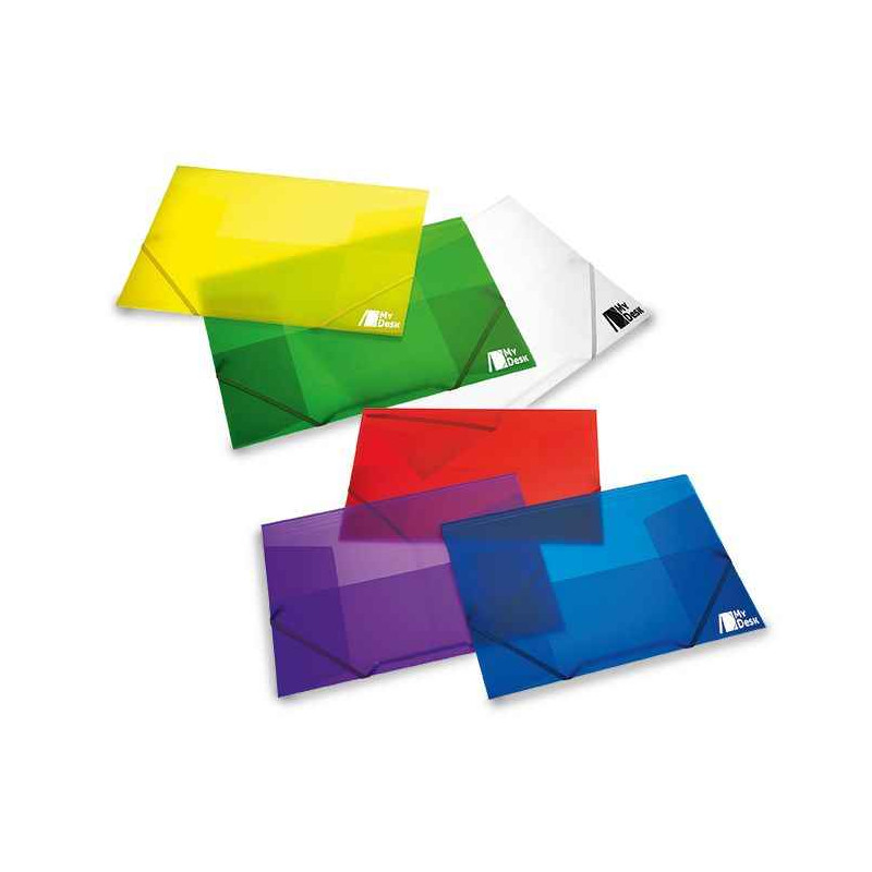 8004428014160 - 24 CHEMISES 3 RABATS POLYPRO TRANSLUCIDE COLORIS ASSORTIS