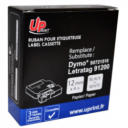 3584770437299 - RUBAN POUR LETRATAG PAPIER NOIR/BLANC