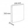3130630511854 - CLASSEUR PP 32X25 D20 Blanc