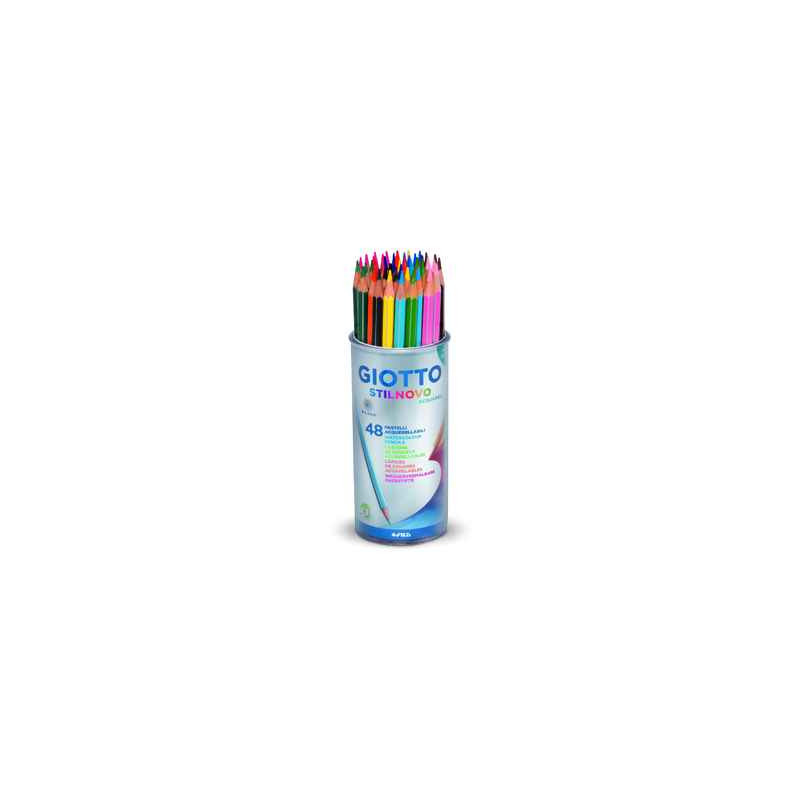 8000825516108 - STILNOVO AQUARELLABLE POT 48 CRAYONS COULEURS ASSORTIS
