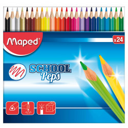 3154148320340 - SCHOOLPEP'S 24 CRAYONS COULEURS ASSORTIS