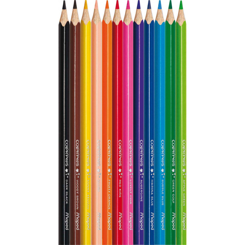 3154141832123 - COLOR PEP'S STAR 12 CRAYONS COULEURS ASSORTIS