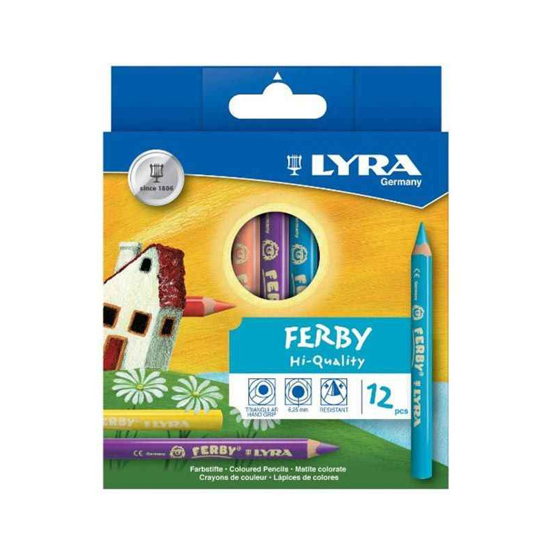 4084900470756 - FERBY 12 CRAYONS COULEURS ASSORTIS