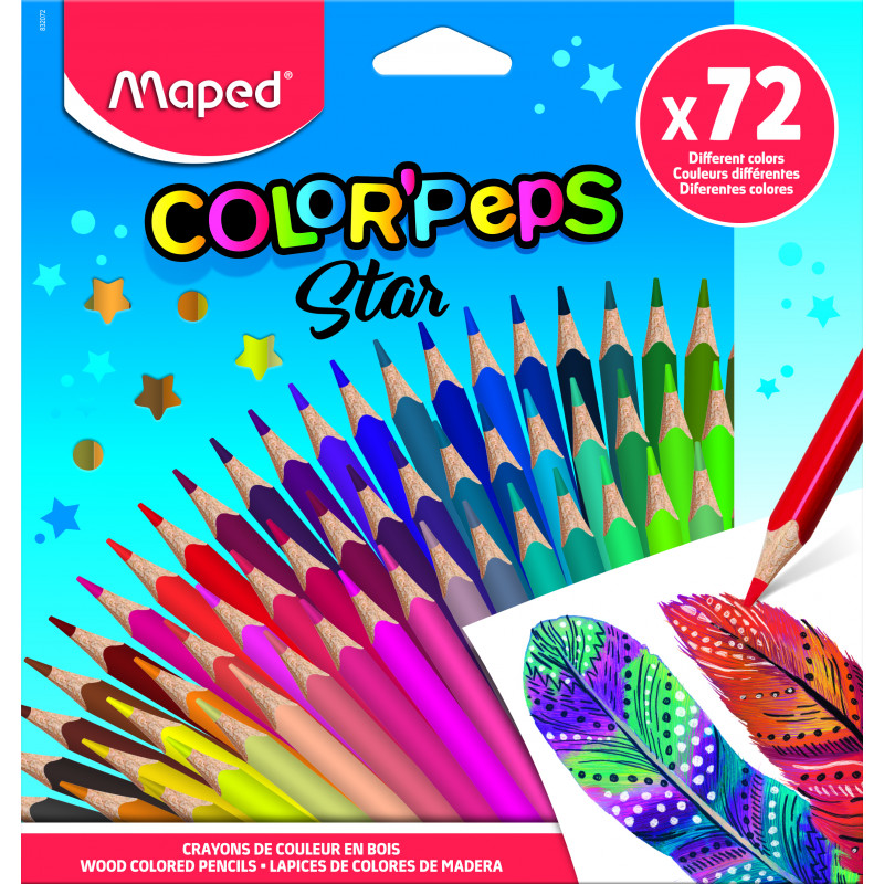 3154148320722 - COLOR PEP'S STAR 72 CRAYONS COULEURS ASSORTIS