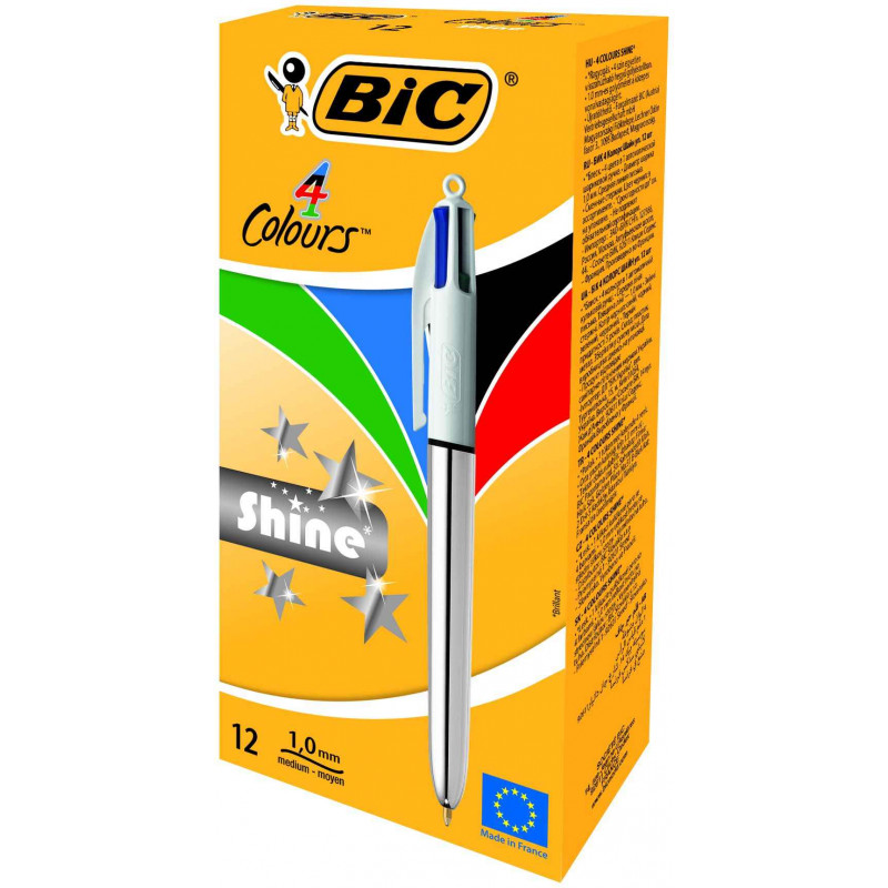 3086123310384 - BIC 4 COULEURS SHINE POINTE MOYENNE