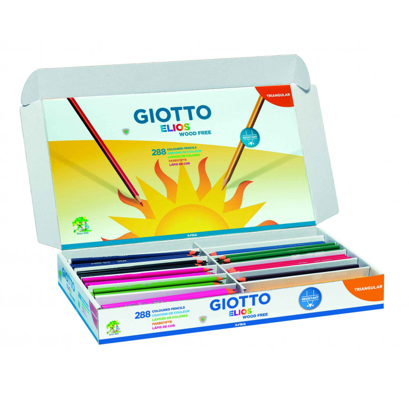 8000825012709 - ÉLIOS WOOD FREE CLASSPACK 288 CRAYONS COULEURS ASSORTIS