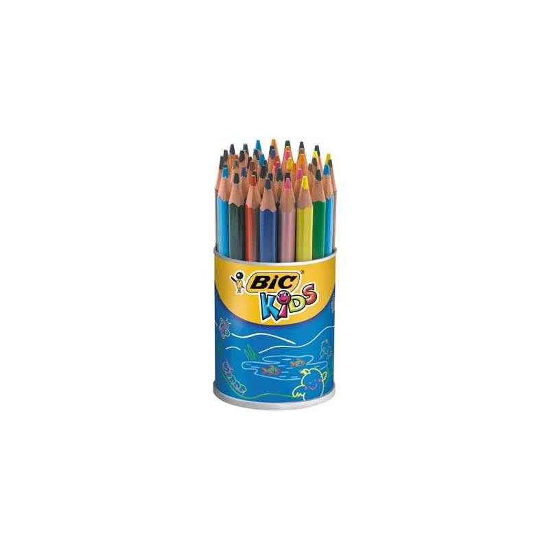 3086124001700 - KIDS ÉVOLUTION TRIANGLE POT 48 CRAYONS COULEURS ASSORTIS