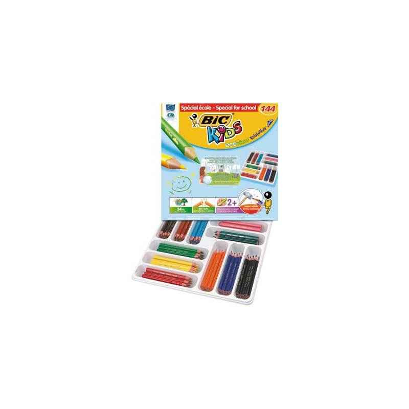 3086124001823 - KIDS ÉVOLUTION TRIANGLE CLASSPACK 144 CRAYONS COULEURS ASSORTIS