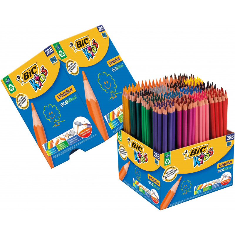 3086123321137 - KIDS ÉVOLUTION MAXI CLASSPACK 288 CRAYONS COULEURS ASSORTIS DONT 78 OFFERTS
