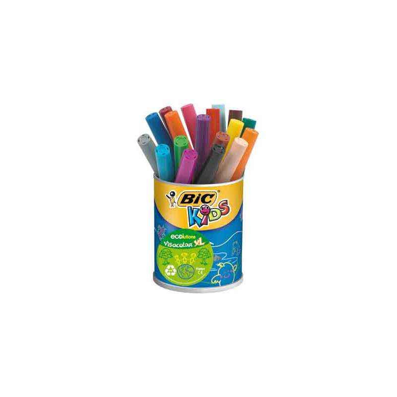 3086123249264 - VISACOLOR XL POT 18 FEUTRES COLORIS ASSORTIS