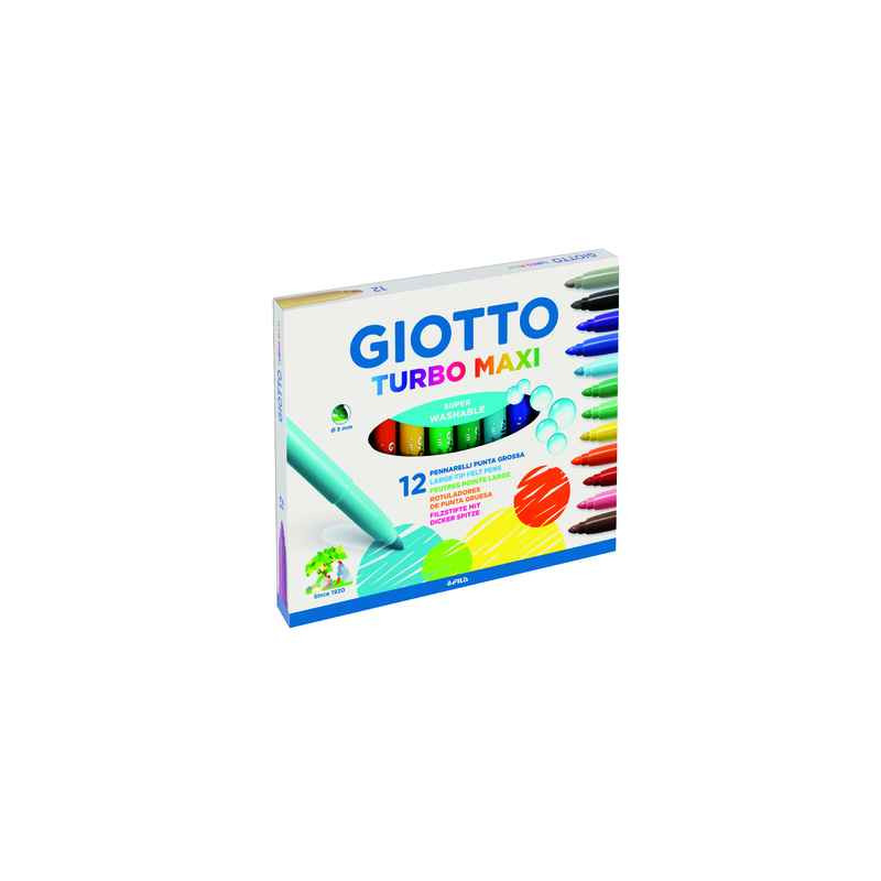 8000825020469 - TURBO MAXI 12 FEUTRES COLORIS ASSORTIS