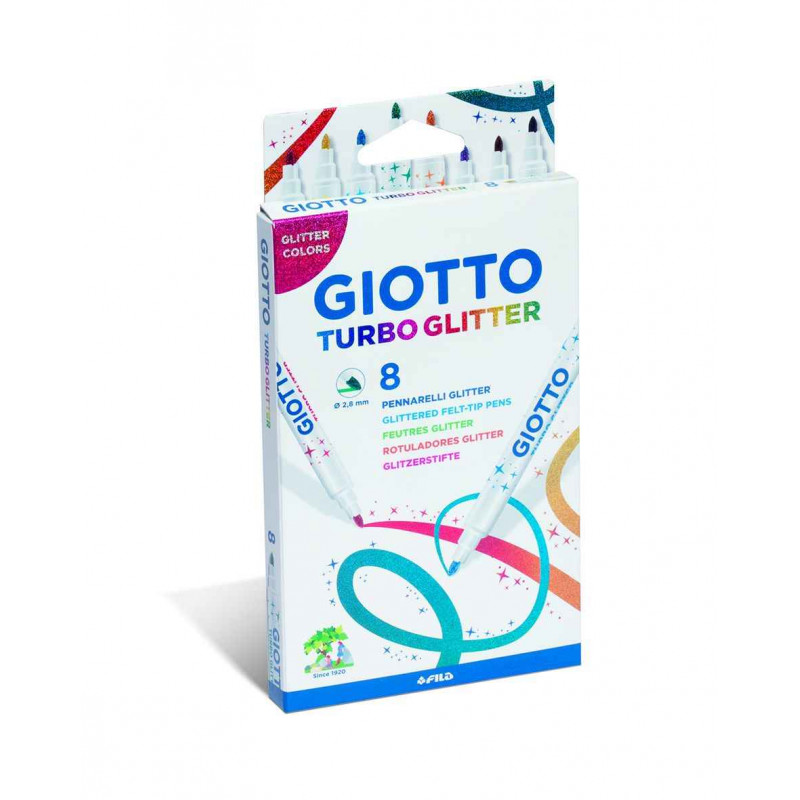 8000825425806 - TURBO GLITTER 8 FEUTRES COLORIS ASSORTIS