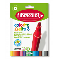 8008621025817 - COLORITO DELTA 3 12 FEUTRES COLORIS ASSORTIS