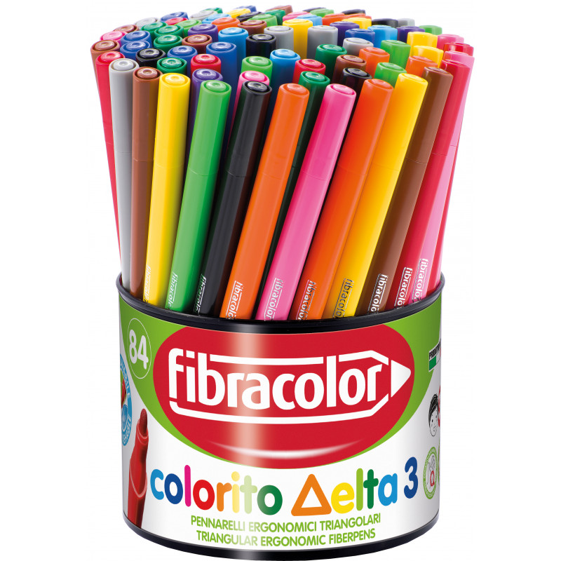 8008621027446 - COLORITO DELTA 3 POT 84 FEUTRES COLORIS ASSORTIS