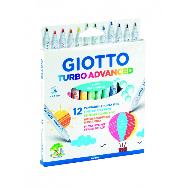 8000825424205 - TURBO ADVANCED 12 FEUTRES COLORIS ASSORTIS