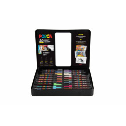 3296280041988 - POSCA MALETTE 20 MARQUEURS ATELIER STREET ART