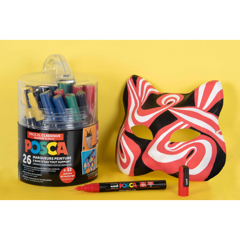 3296280044439 - POSCA POT 26 MARQUEURS COLORIS CLASSIQUES