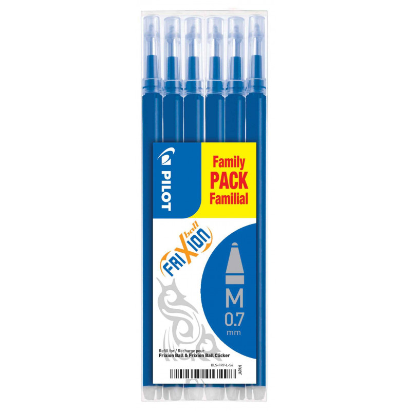4902505525629 - FRIXION BALL / CLICKER 6 RECHARGES BLEU