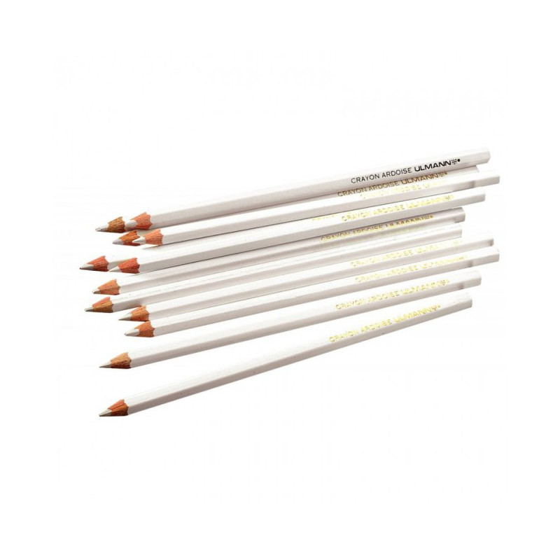 3035262503713 - 12 CRAYONS ARDOISES BLANCS